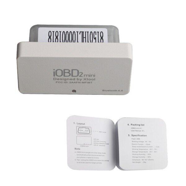 XTOOL iOBD2 Mini OBD2 EOBD 스캐너는 iOS 및 Android용 Bluetooth 4.0을 지원합니다.