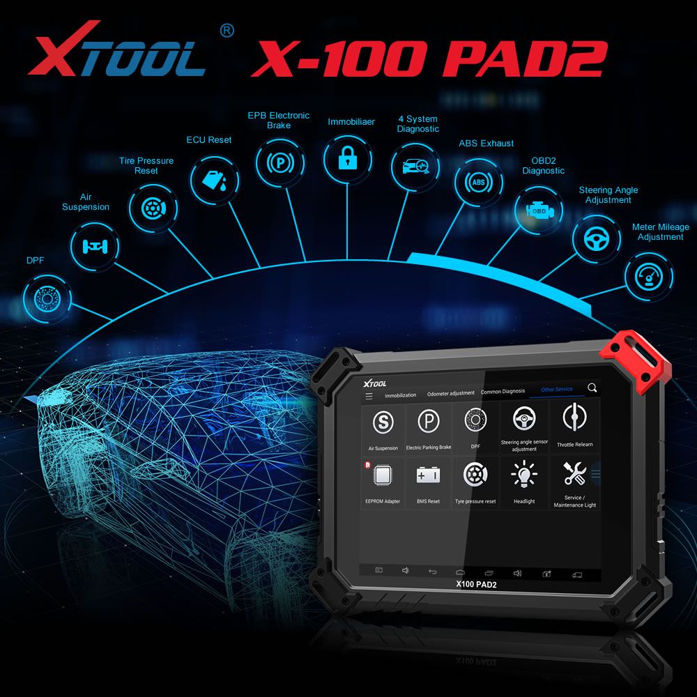 XTOOL X-100 PAD 2 특수 기능 전문가 업데이트 X100 PAD