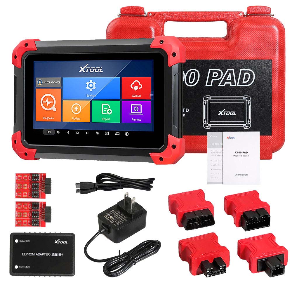 Xtool X - 100 PAD tablet Key Program con adaptadores EEPROM admiten funciones especiales