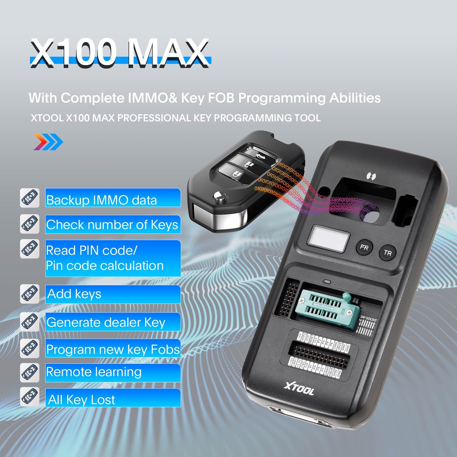 2025 XTOOL X100 MAX Auto Key Programmer IMMO Elite Diagnostic Tools With KC501 ECU Coding Full Bidirectional Control Update of X100 PAD3