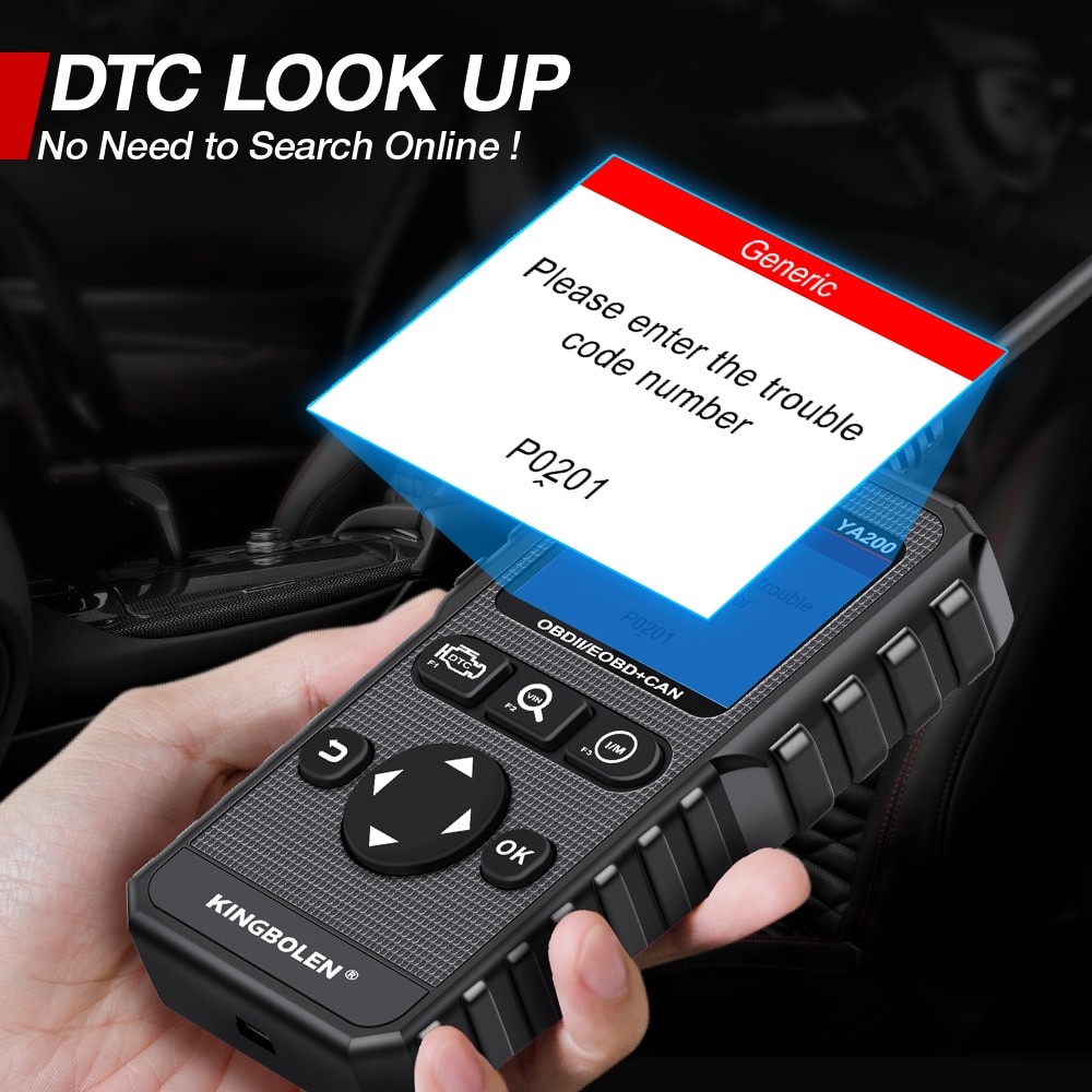 YA200 OBD2 Scanner Diagnostic Tool For Engine Check DTC Lookup Battery Test With 10 Languages Update Free Shipping