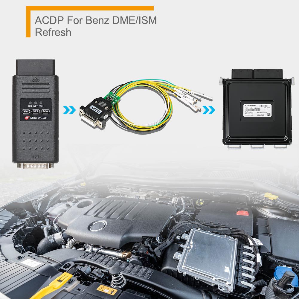 연화 미니 ACDP 모듈 18 메르세데스-벤츠 DME 및 ISM 새로 고침