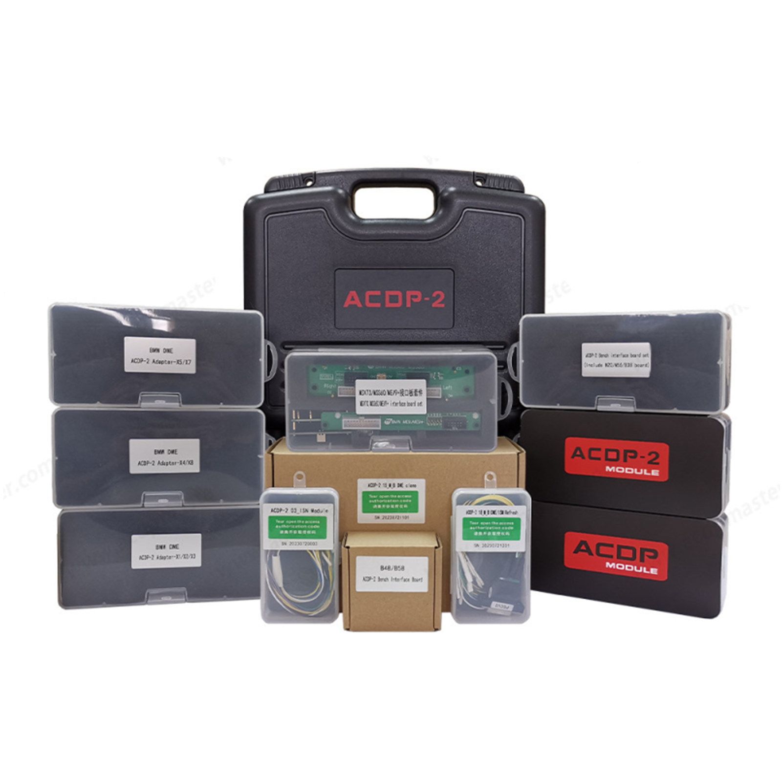 Yanhua Mini ACDP-2 for DME Clone Package with Module 3/8/15/18/27 and Bench Interface Boards for BMW Mercedes Benz