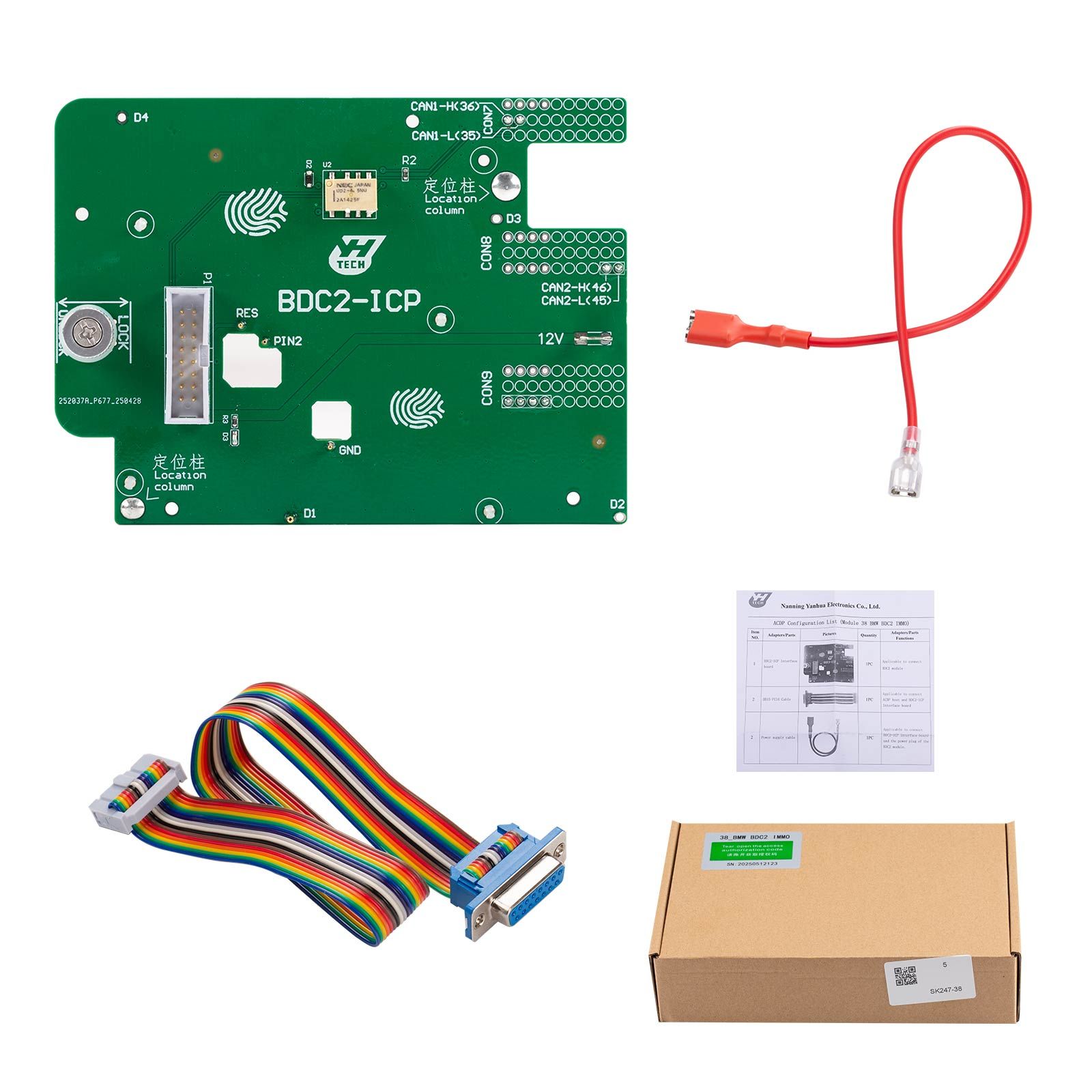 Yanhua ACDP2 BMW BDC2 AKL Package ACDP-2 Hardware + Module 3 + Module 38 + BDC2 Keys Learning Bench Platform + B48/B58 Interface Board