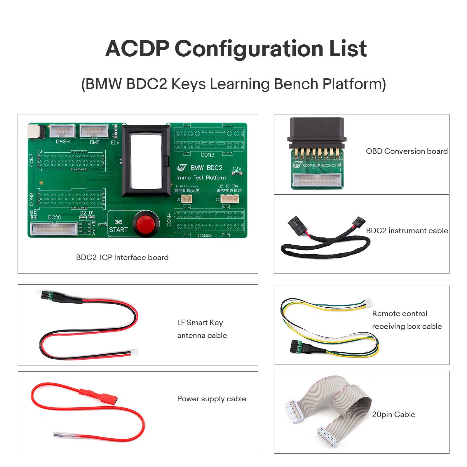 2025 Yanhua BMW BDC2 キーの学習ベンチ プラットフォームはBMW G シリーズ BDC2 のための Module38 のすべてのキーを失って働く
