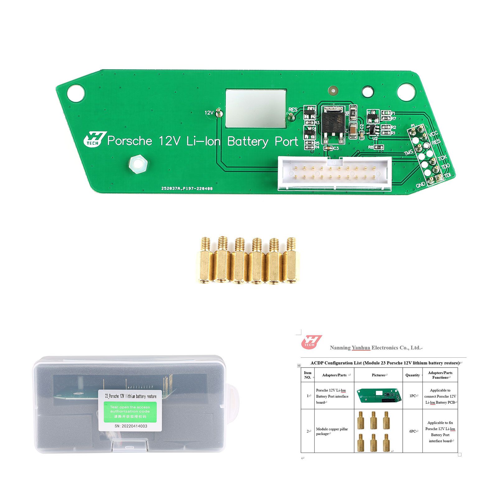 Yanhua mini módulo Acdp 23 para la recuperación de baterías de litio de 12v de Porsche