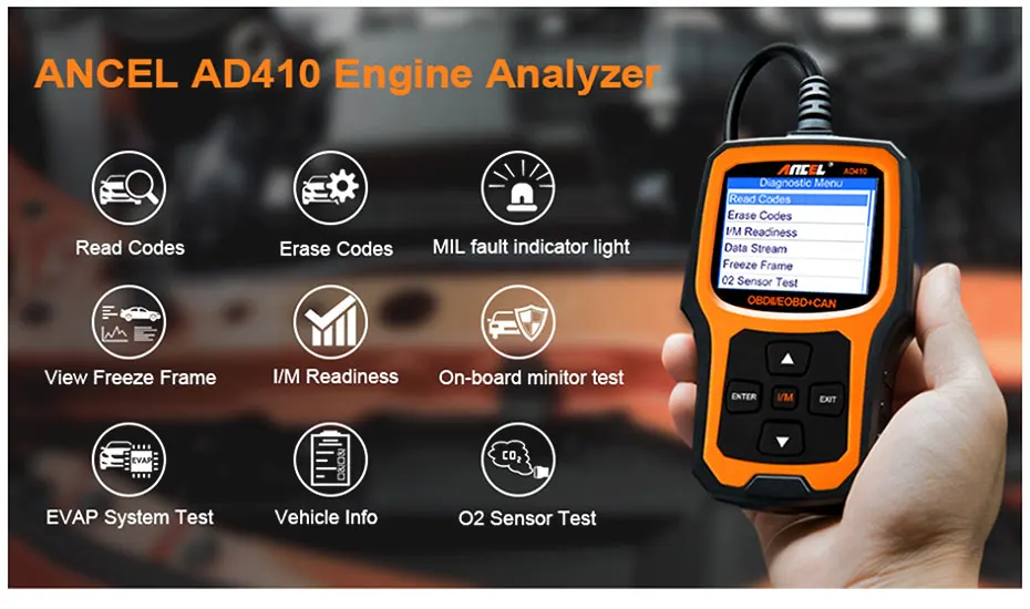 Ancel AD410 OBD2 스캐너