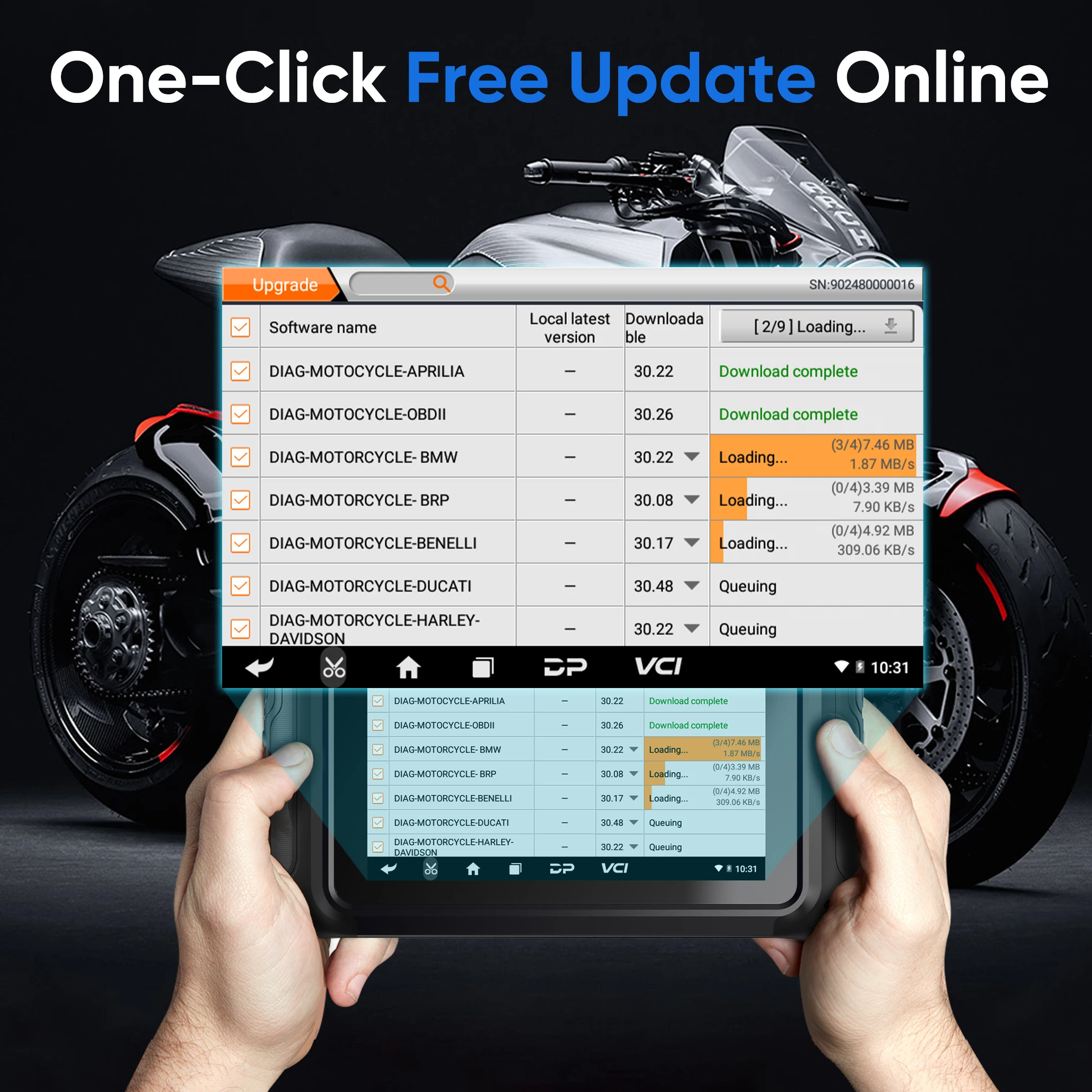 ANCEL MT700 OBD2 Motorcycle Scanner