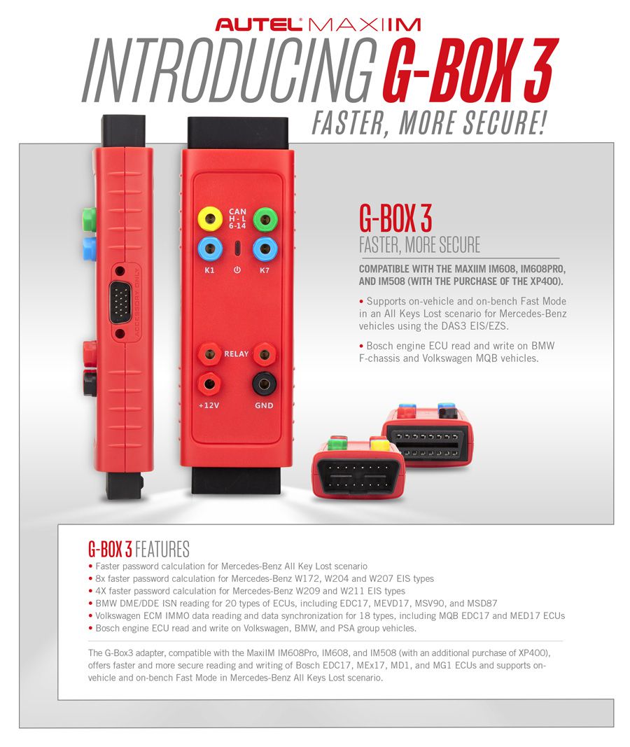 Adaptadores autoel maximim G - Box 3 