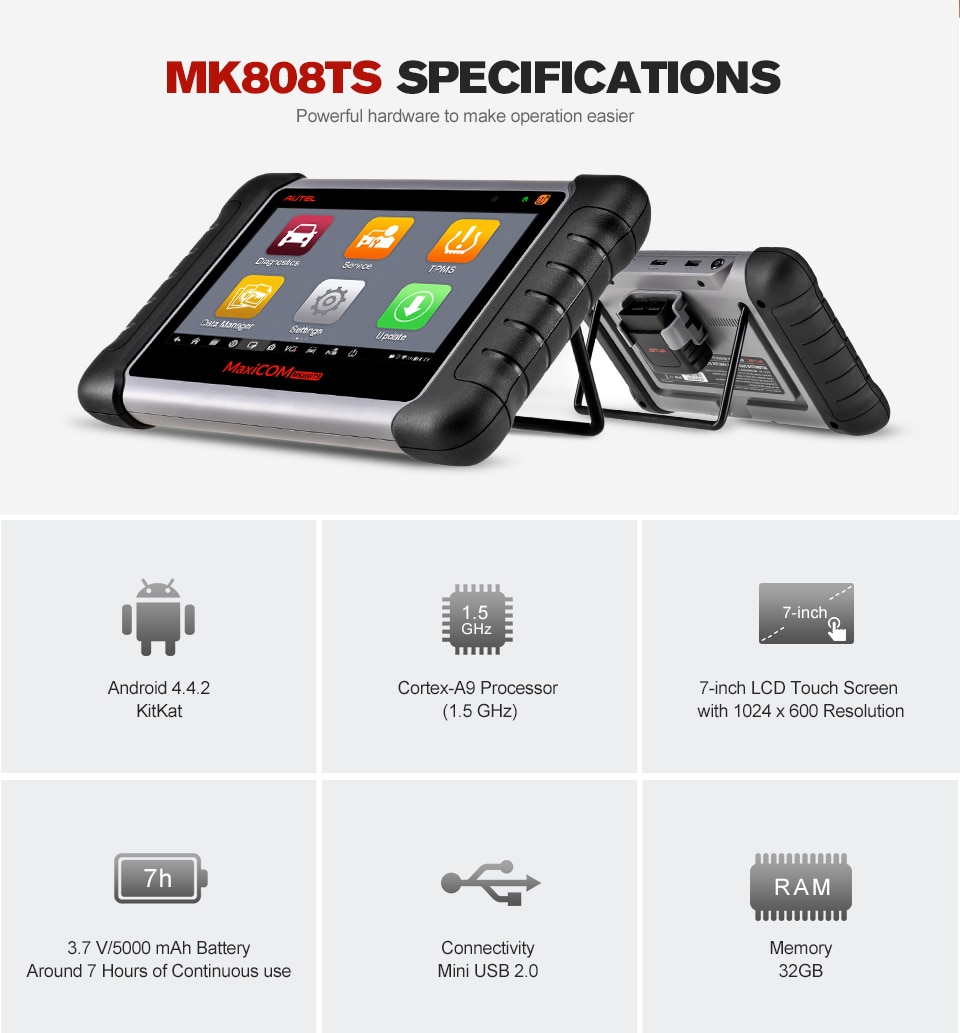 Autel MaxiCOM MK808TS Auto TPMS Relearn Tool