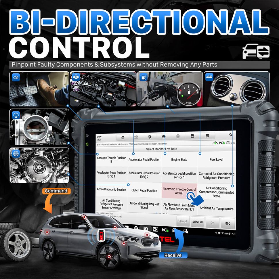 Autel MaxiCOM MK906S PRO Scanner Diagnostic Tool with Advanced ECU Coding Bi-Directional Control 