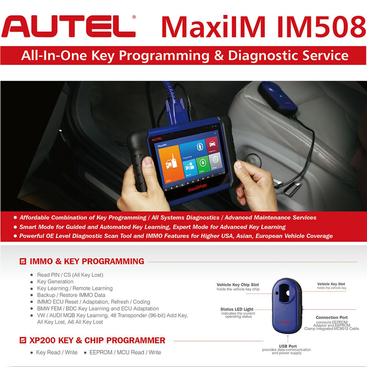 Original Autel MaxiIM IM508 Advanced IMMO & Key Programm