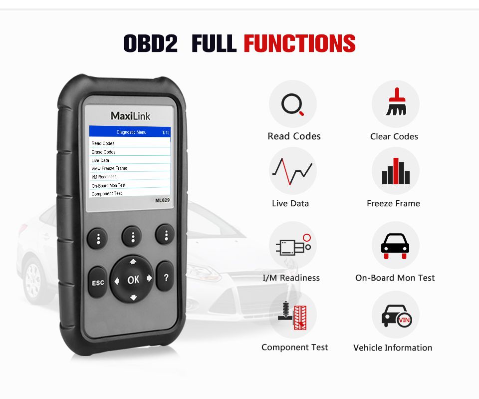 AUTEL MaxiLink ML629 OBD2 Code Reader