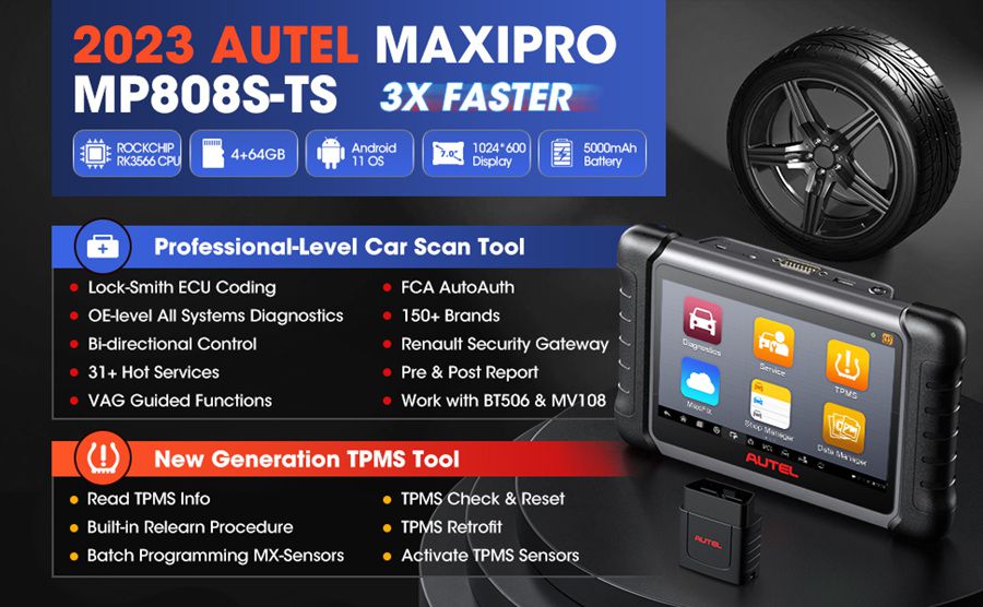 Autel Scanner MaxiPro MP808S-TS