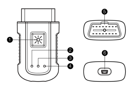 Comunicación de vehículos Bluetooth compactos autoel maxisys - VCI 100