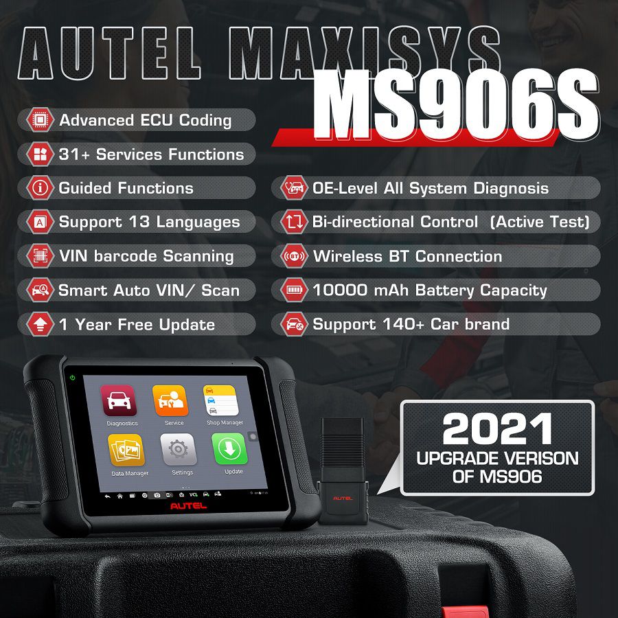 2022 nuevo autopel maxisys ms906s coche inalámbrico OE - Lev