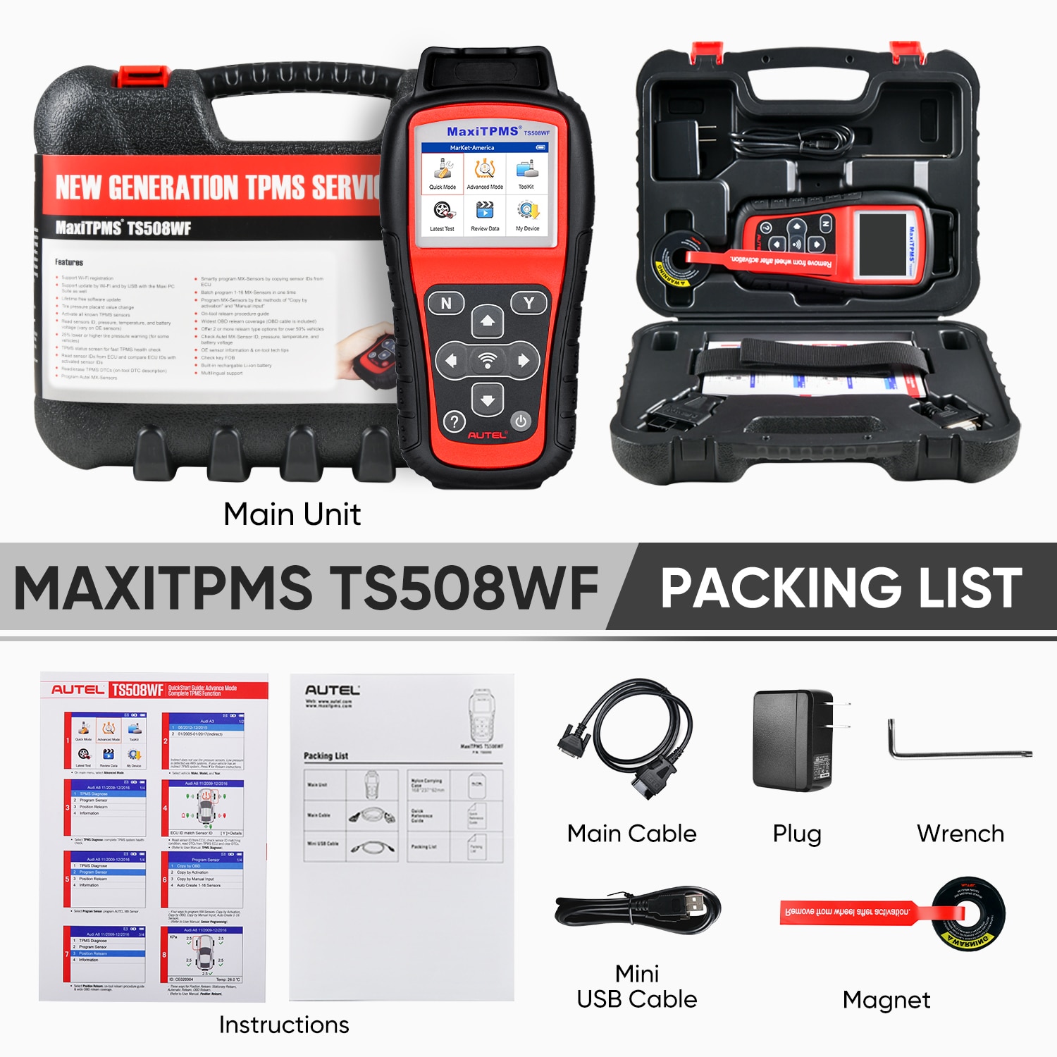 2023 Autel MaxiTPMS TS508WF TPMS Programming Tool