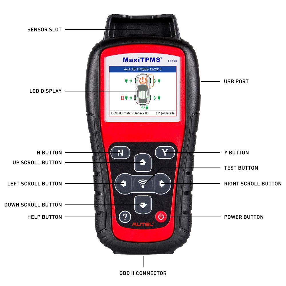 Autel TS508K 고급 TPMS 수리 도구