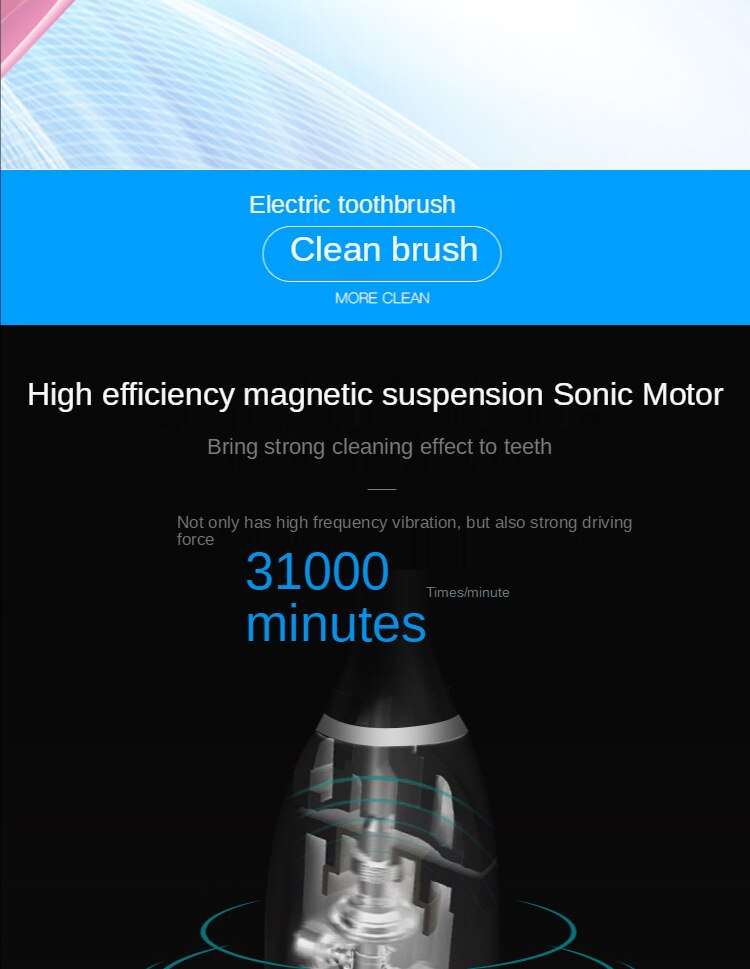 Automatic Toothbrush Adult Electric Toothbrush Sonic Wat