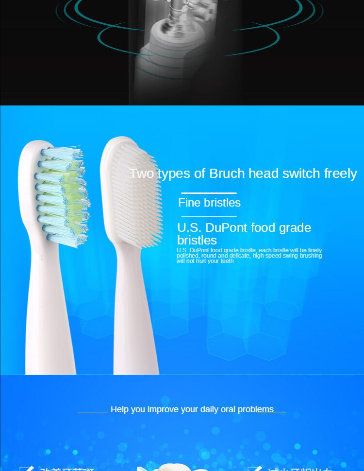 Automatic Toothbrush Adult Electric Toothbrush Sonic Wat