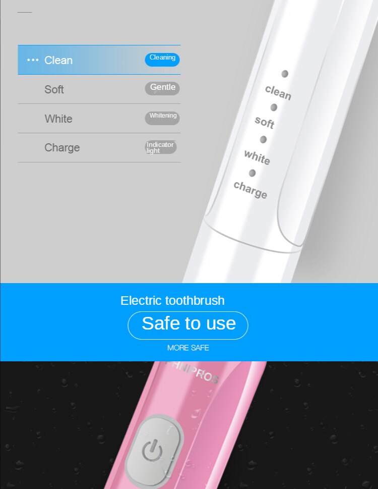 Automatic Toothbrush Adult Electric Toothbrush Sonic Wat