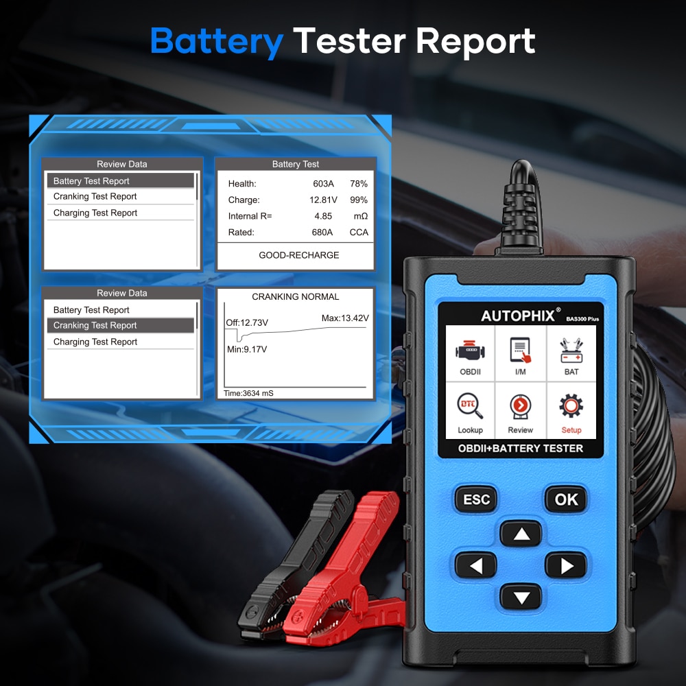 Autophix bas300 plus dos en uno escáneres automotrices