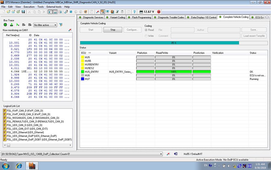 Software de herramientas de diagnóstico y programación ecom doip de Mercedes - Benz