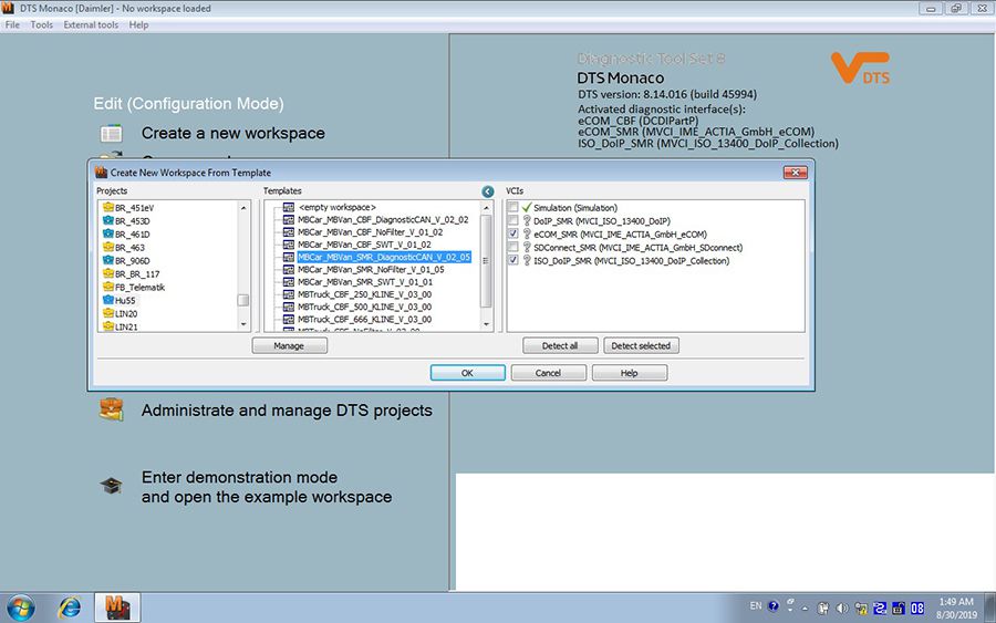 Software de herramientas de diagnóstico y programación ecom doip de Mercedes - Benz