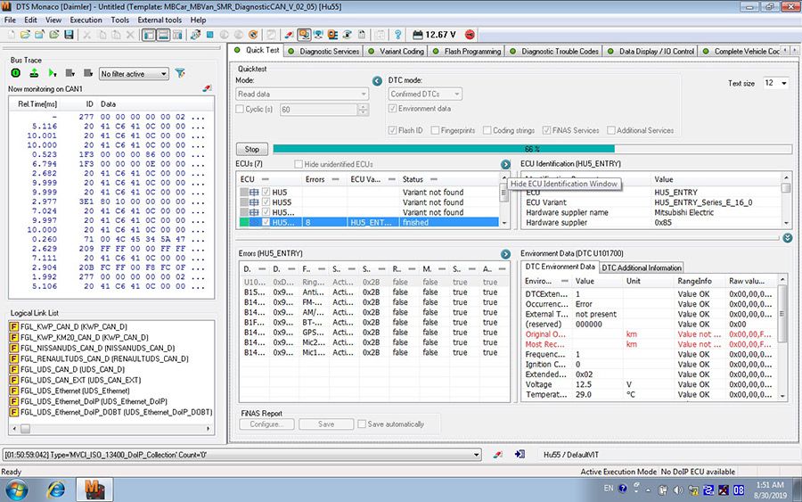 Software de herramientas de diagnóstico y programación ecom doip de Mercedes - Benz