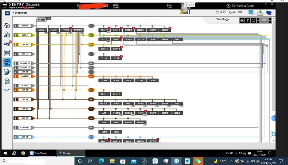 벤츠 Xentry W223 W206 W213 W167MB SD C4 DoIP/Benz C6 VCI 소프트웨어 라이센스