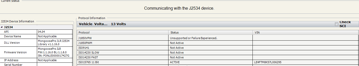  JLR Mangoose SDD Pro와 J2534의 통신