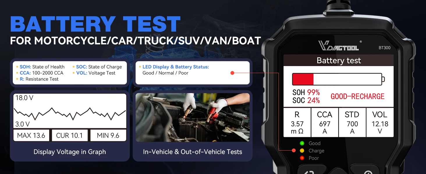 BT300 Car Battery Tester