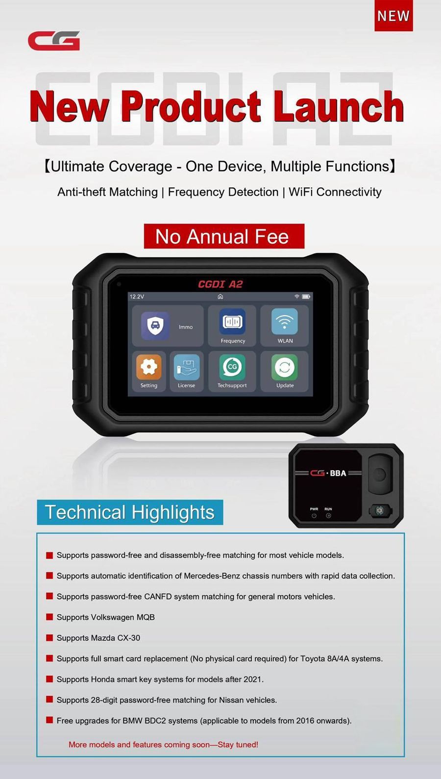 CGDI A2 Premium Edition Ultimate Coverage- One Device, Multiple Functions, No Annual Fee