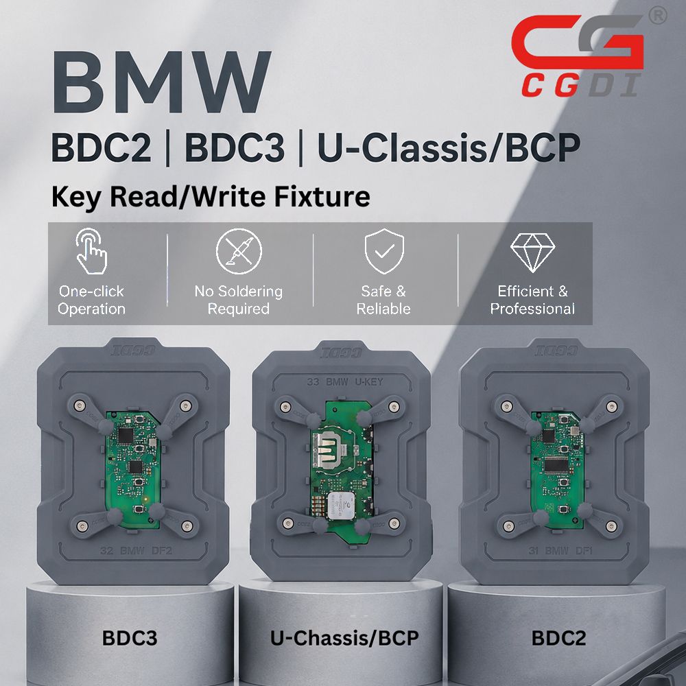 CGDI BMW BDC2 BDC3 U-Classis/BCP Key Read/Write Fixture Work with K2 A2 3pcs/set 