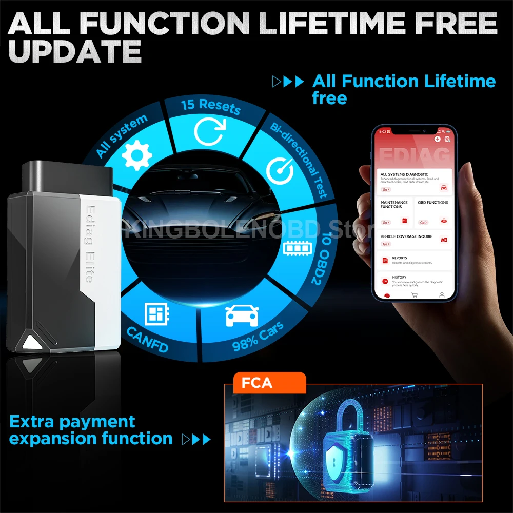 Ediag Elite Full System OBD2 Scanner