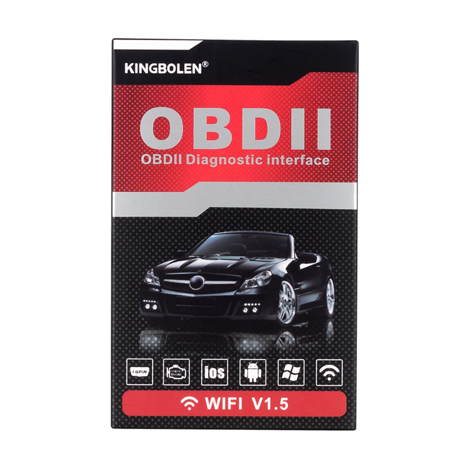 Herramienta de diagnóstico de fallas automotrices WiFi OBD II Elm 327 de alta calidad