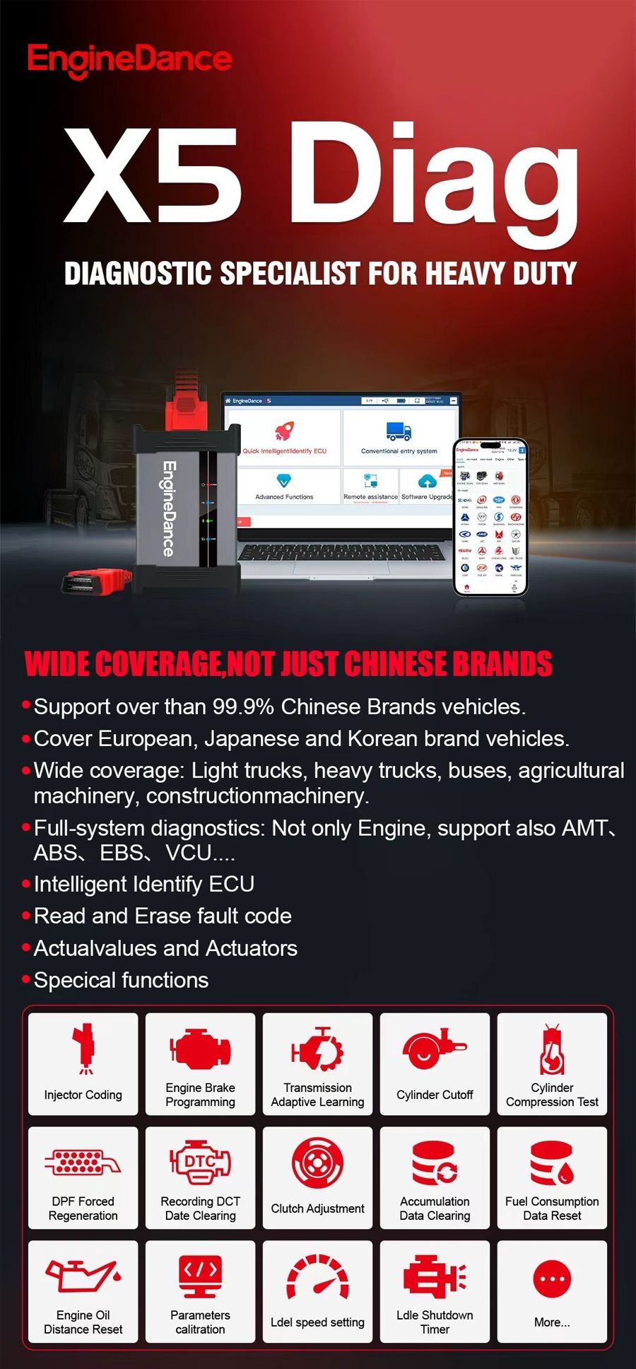 EngineDance X5 Diag Truck Diagnostics
