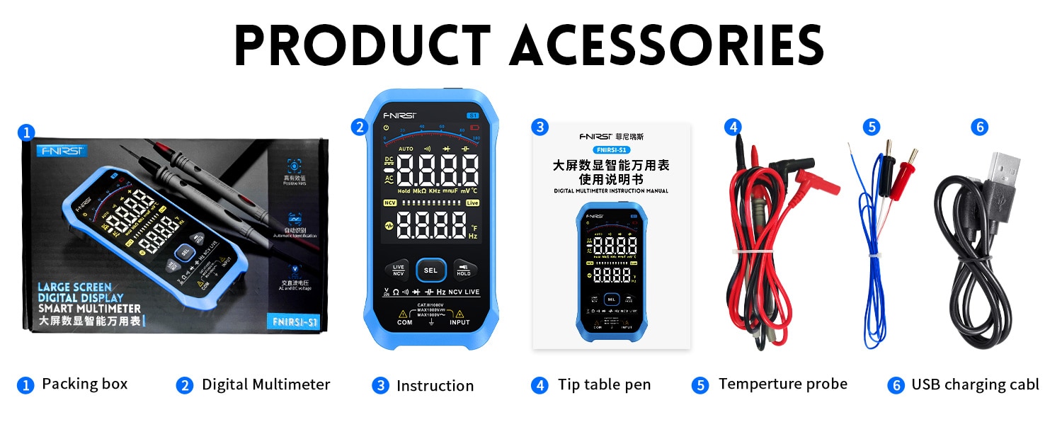 FNIRSI S1 Smart Digital Multimeter