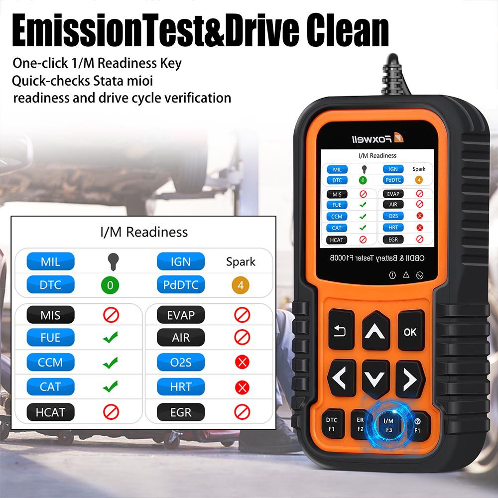 Foxwell F1000B CAN OBDII/EOBD Code Reader & Battery Tester 2 in 1