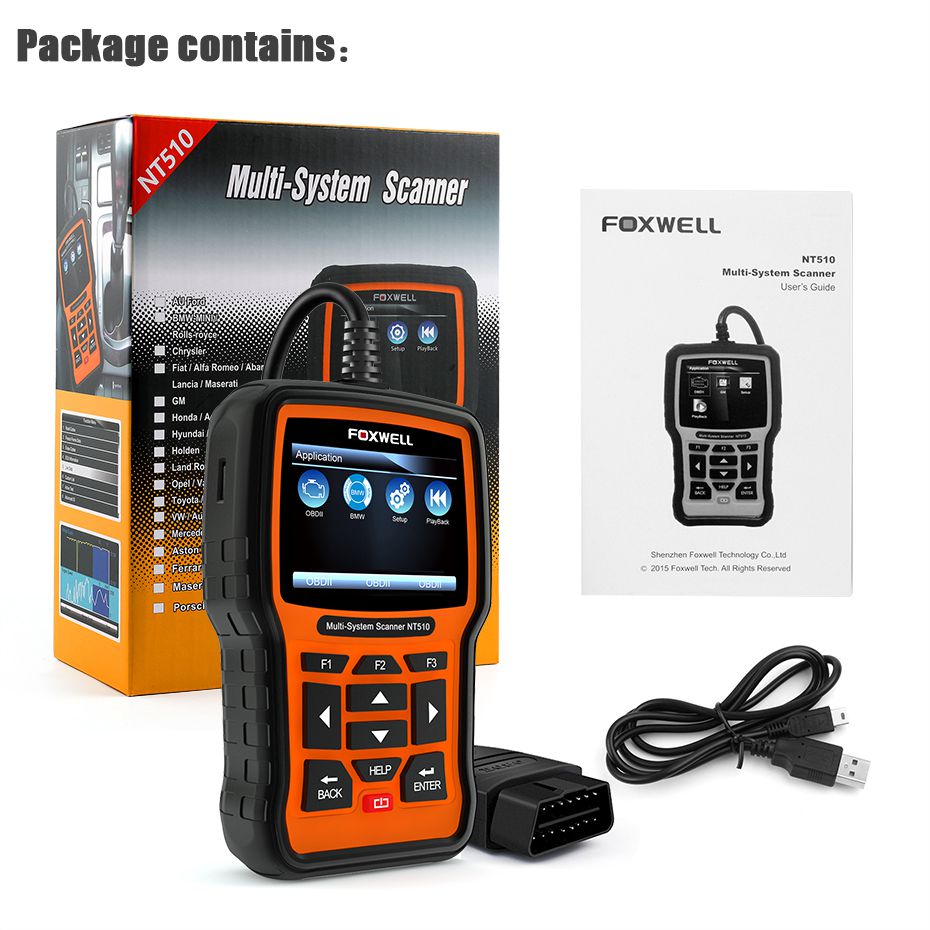 FOXWELL NT510 Fits VOLVO ABS SRS Oil Reset Code Reader Diagnostic Scan Tool 