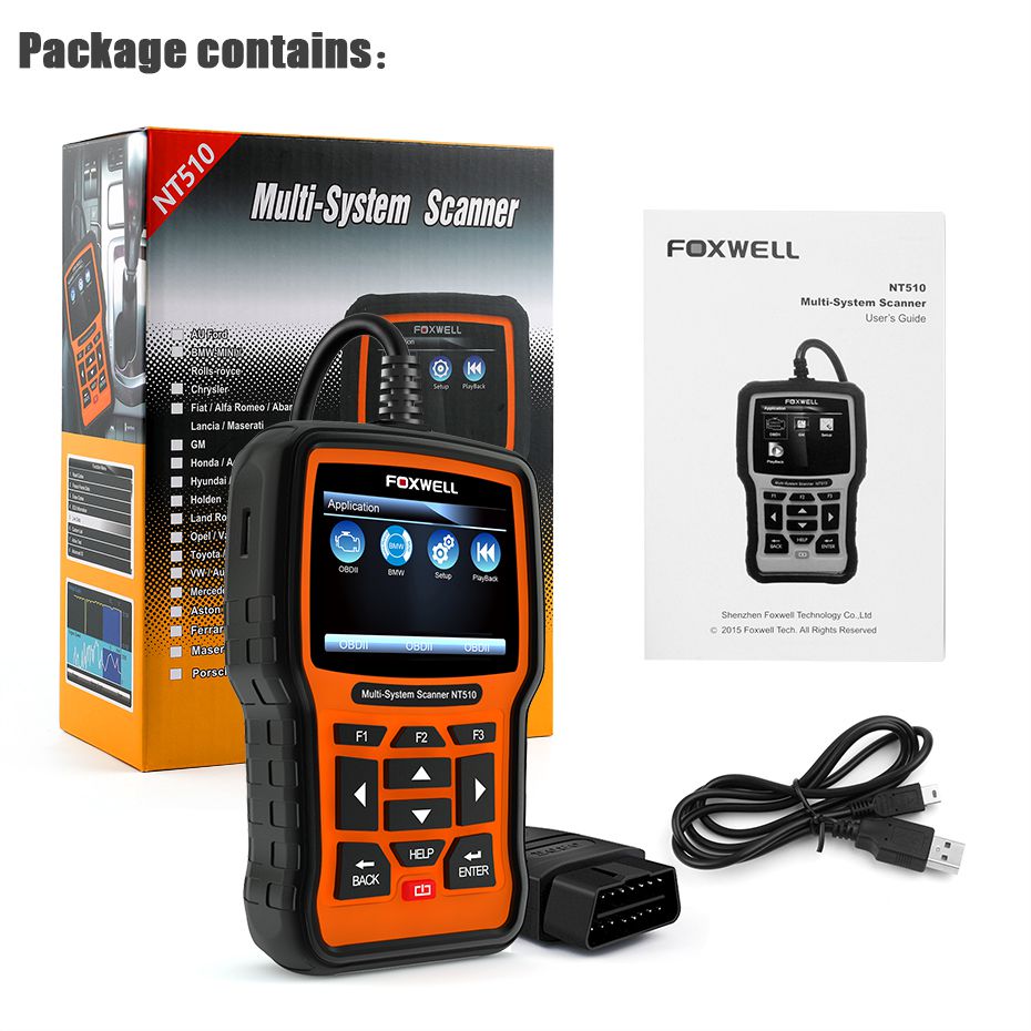 FOXWELL NT510 Full System OBD OBD2 Scanner