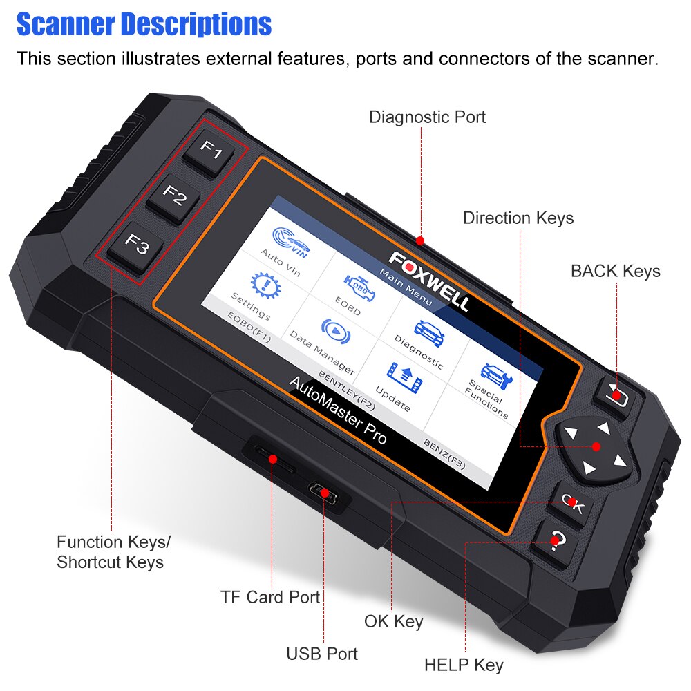 Foxwell nt624 elite obd2 herramienta de diagnóstico