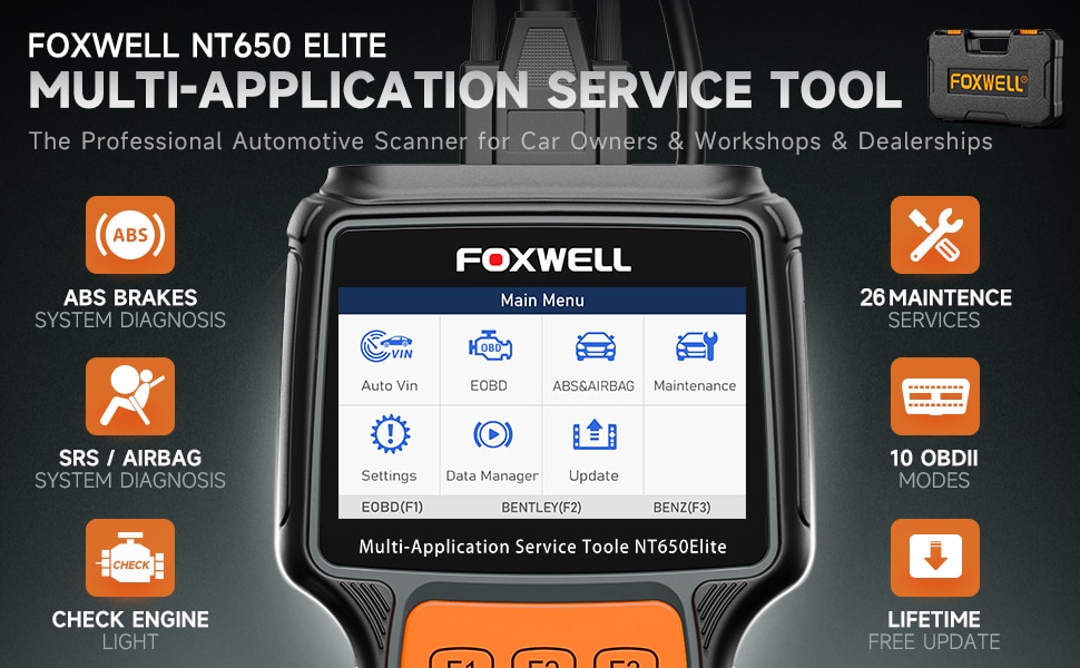 FOXWELL NT650 Elite OBD2 자동차 스캐너