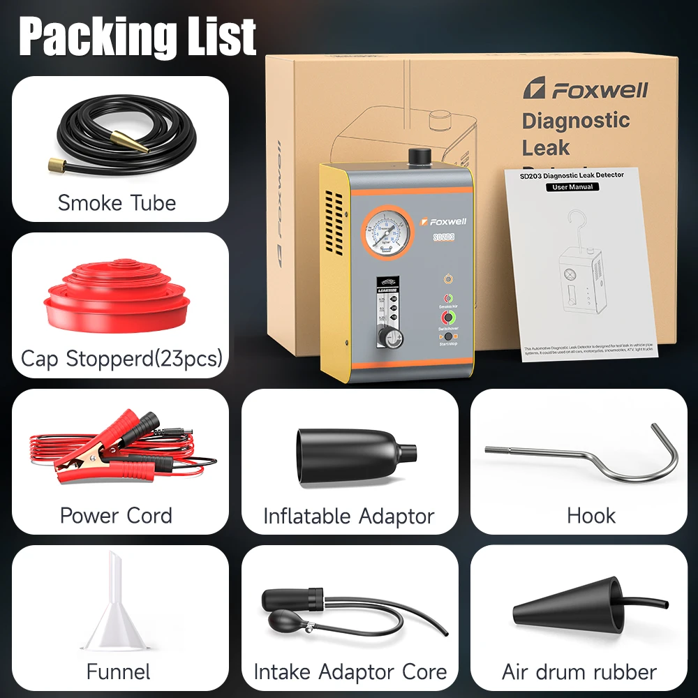 FOXWELL SD203 12V Car Smoke Leak Machine