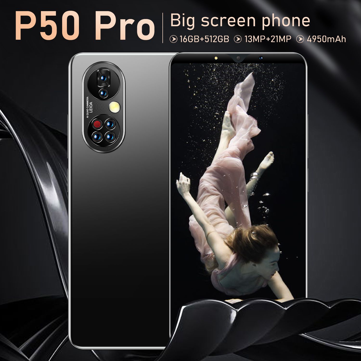 Global Version P50 Pro 5.3 Inch Smartphone 12G+512G Andr