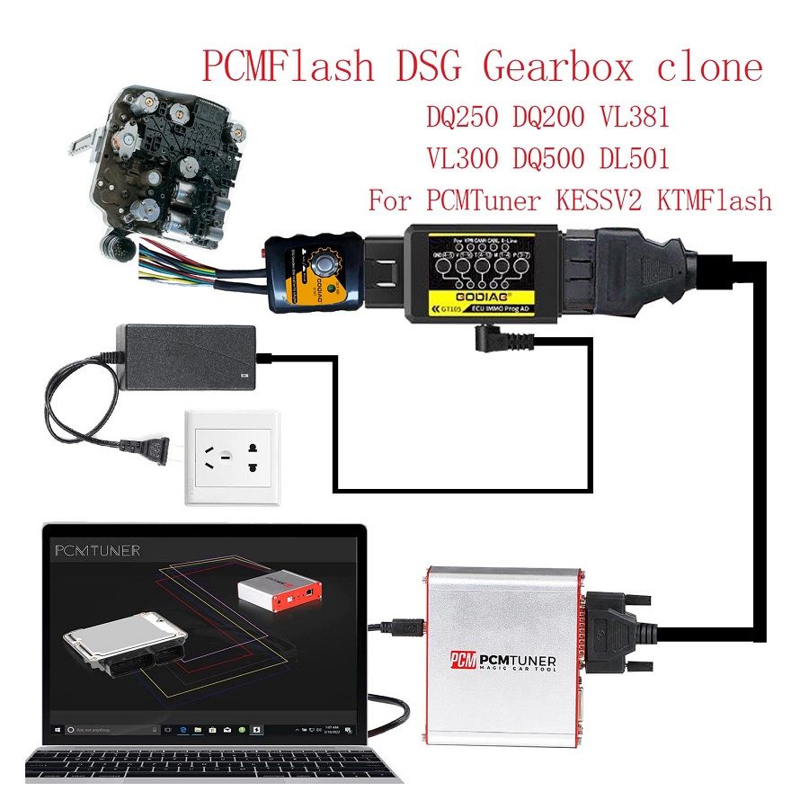 GODIAG GT105 ECU IMMO Kit Plus GT107 DSG Gearbox Data Re
