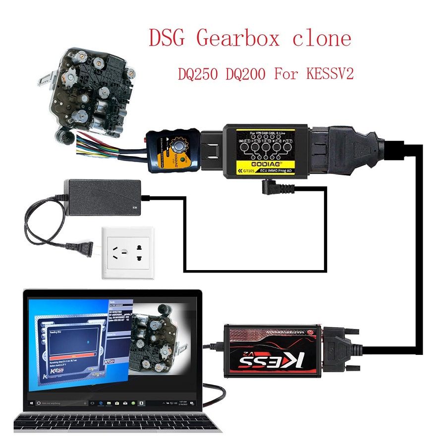 GODIAG GT105 ECU IMMO Kit Plus GT107 DSG Gearbox Data Re