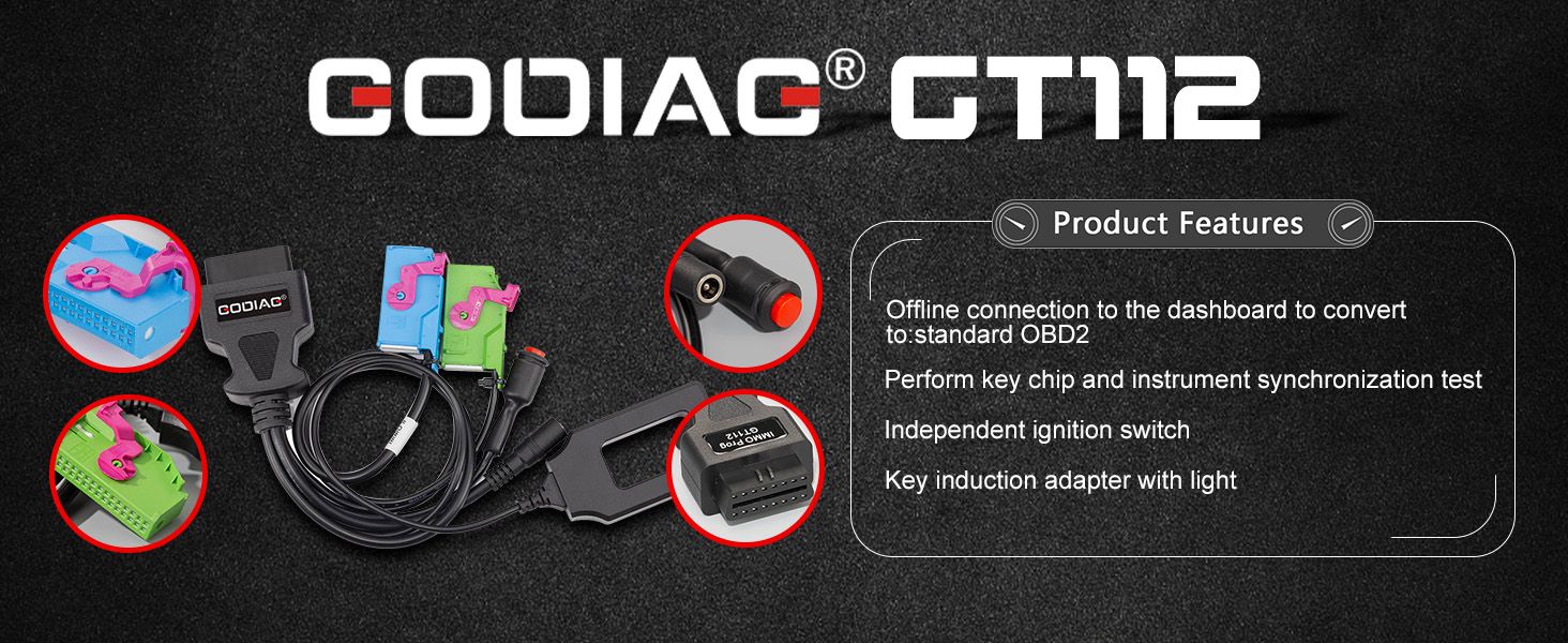 GODIAG GT112 K-Line FOR VW Skoda Seat 2nd & 3rd Generation Dashboard IMMO Key Matching Test Platform