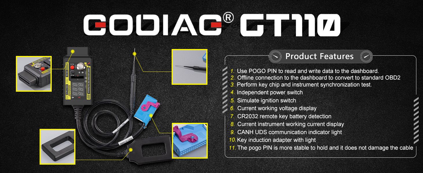 GODIAG GT110 FOR VW Skoda Seat CAN-Bus UDS 4th Generation IMMO System Test Platform