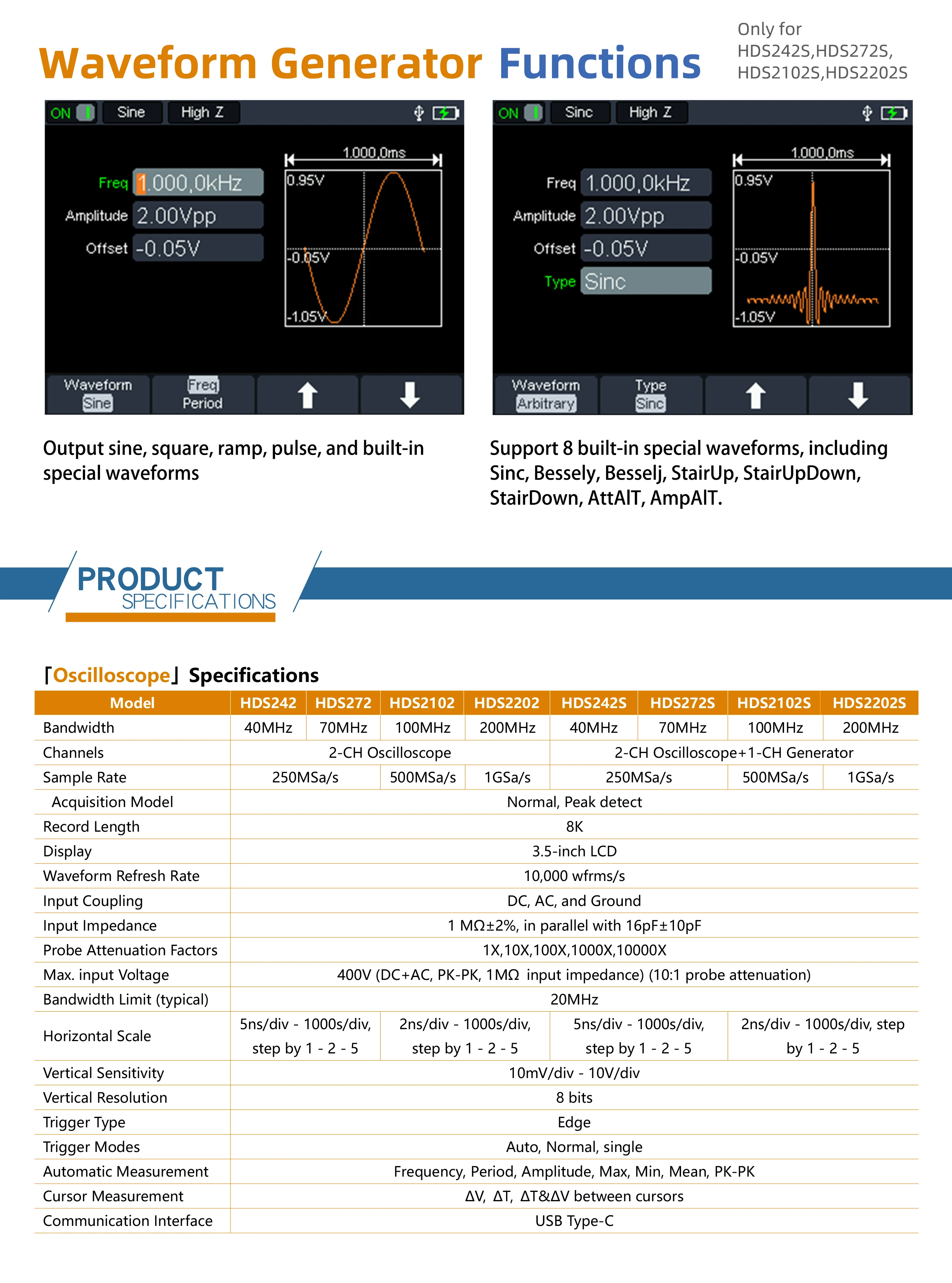Handheld Digital Oscilloscope